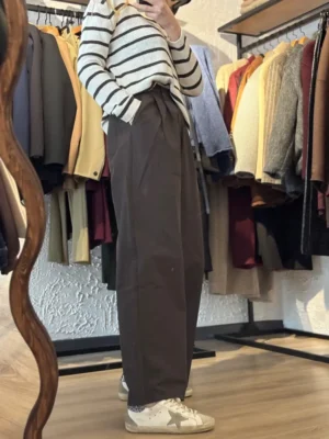 Gabardin Kumaş Palazzo Pantolon